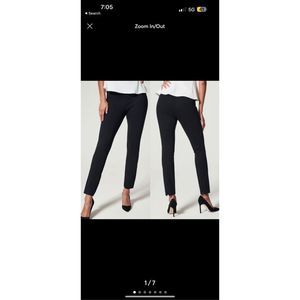 SPANX The Perfect Pant Ankle Back Seam Skinny in Black SZ M EUC